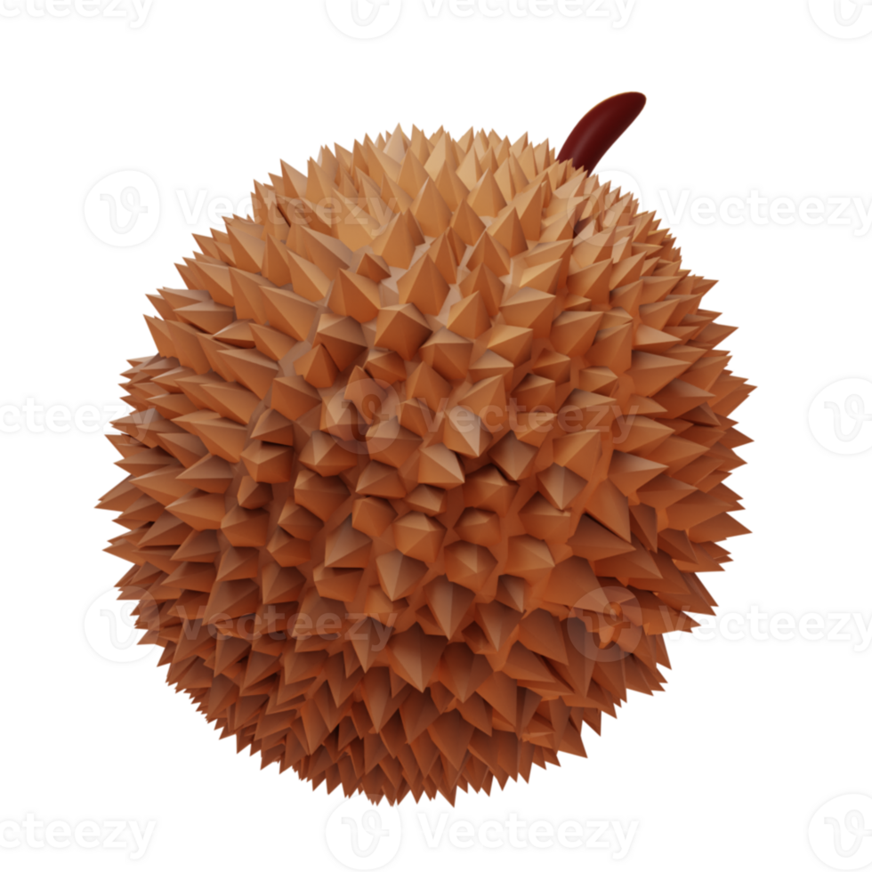 3D durian illustration png