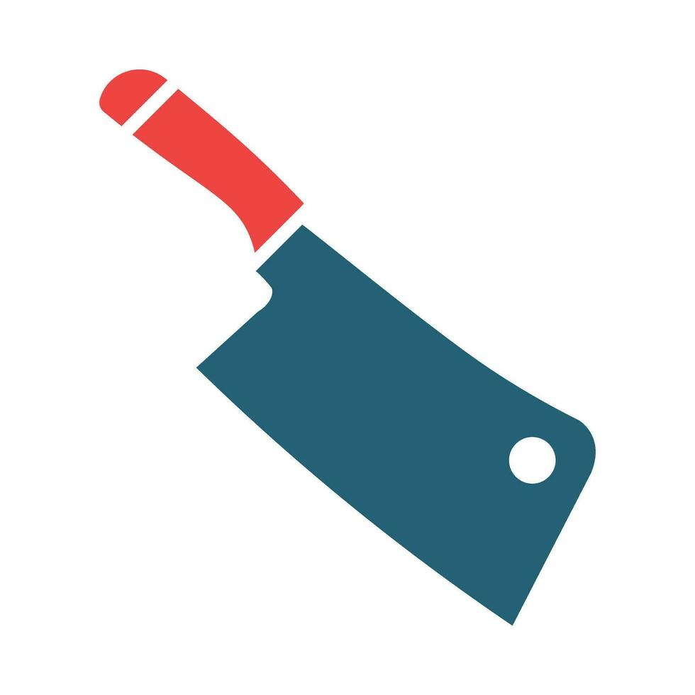cuchilla de carnicero vector glifo dos color íconos para personal y comercial usar.