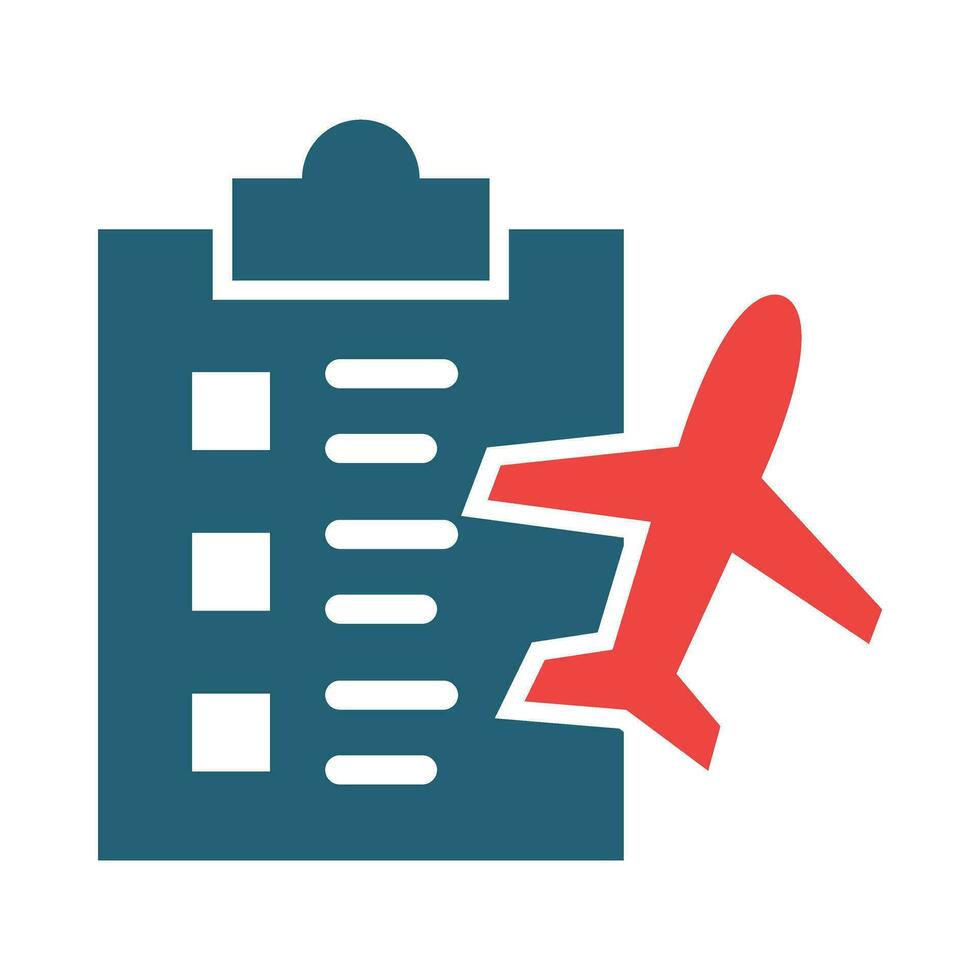 Itinerary Vector Glyph Two Color Icons For Personal And Commercial Use.