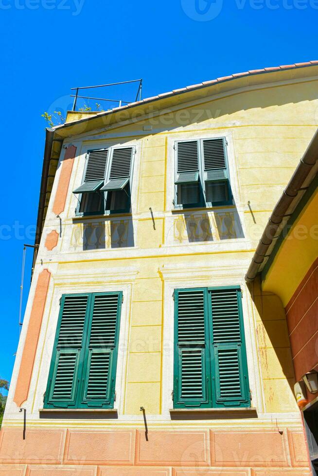 View to grandest palazzi an buildings to the most modest apartments,  Portofino, Italy photo