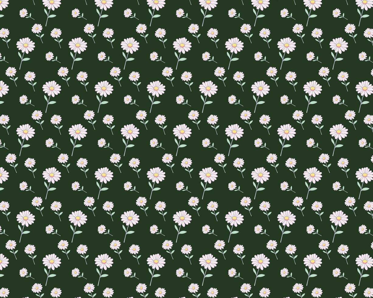 A Fresh and Lovely Pattern on a Green Background vector