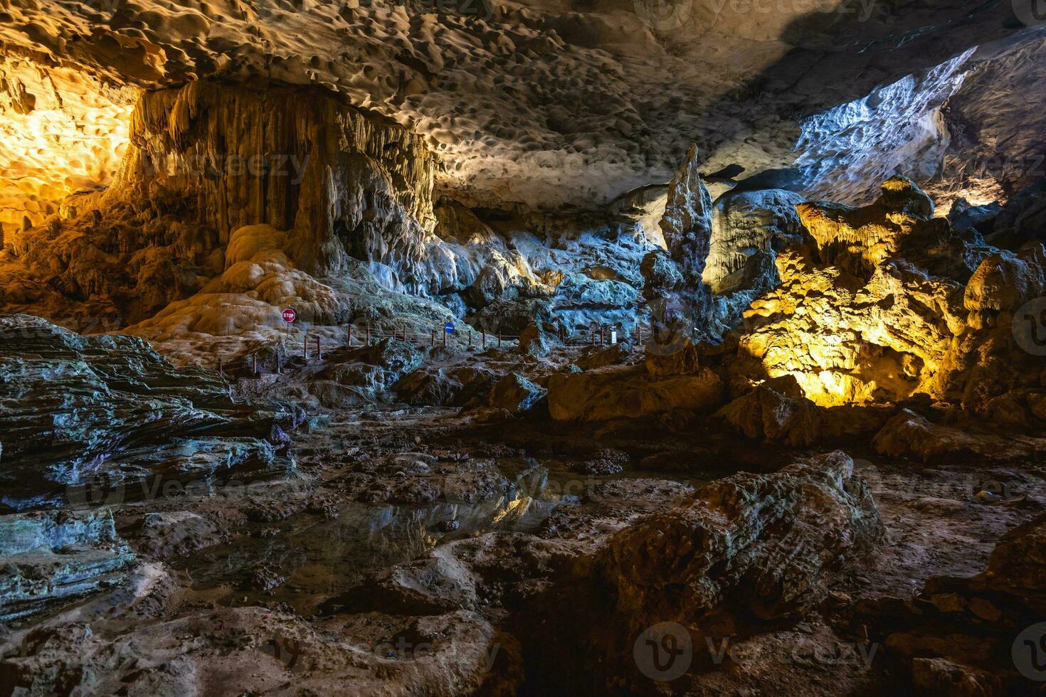 Surprise Cave, aka Sung Sot Cave, located in halong bay, vietnam photo