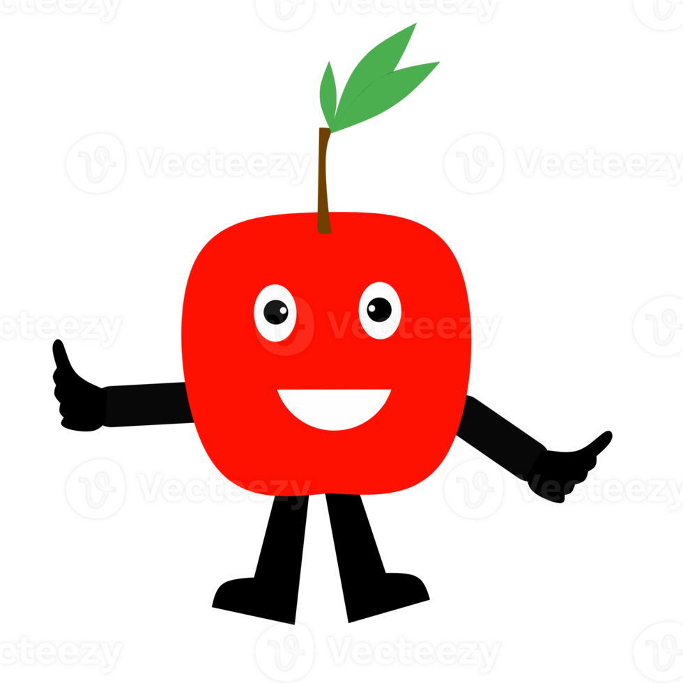 an apple with a smile png