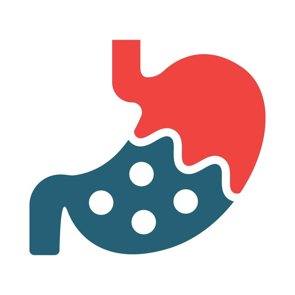 Stomach Vector Glyph Two Color Icons For Personal And Commercial Use.