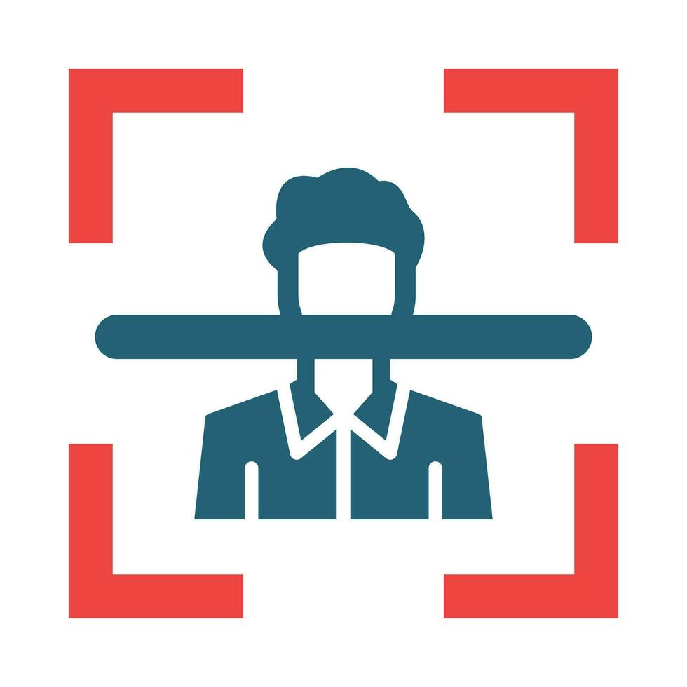 Face Scan Vector Glyph Two Color Icons For Personal And Commercial Use.