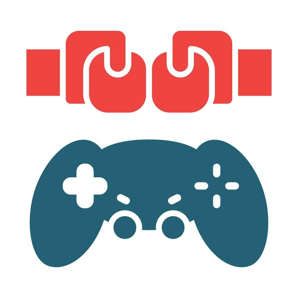 Fighting Game Vector Glyph Two Color Icons For Personal And Commercial Use.
