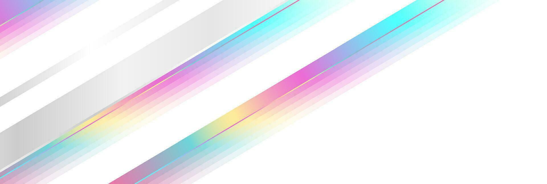 Holographic glossy stripes geometric abstract tech background vector