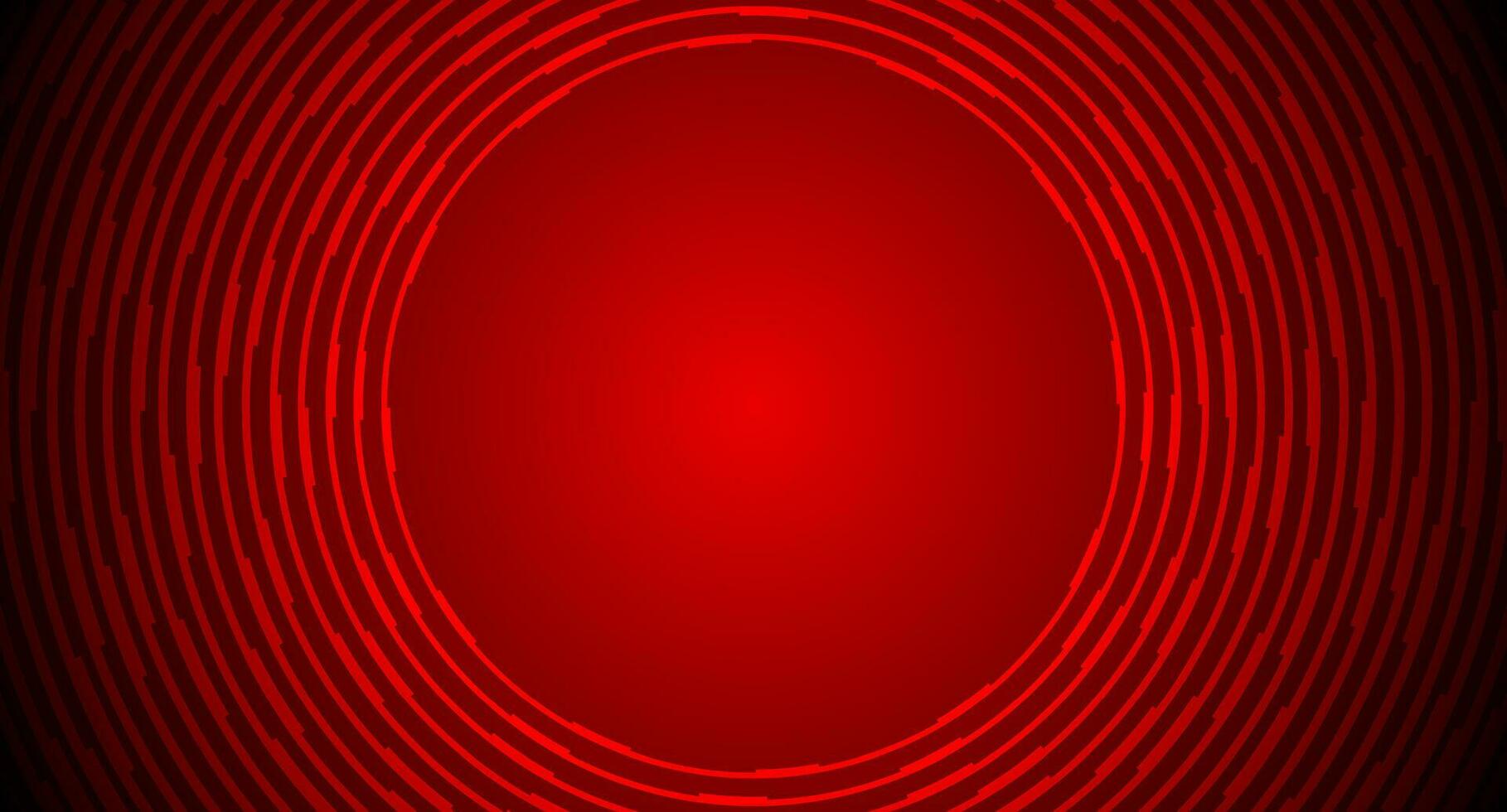 Dark red round lines abstract tech background vector