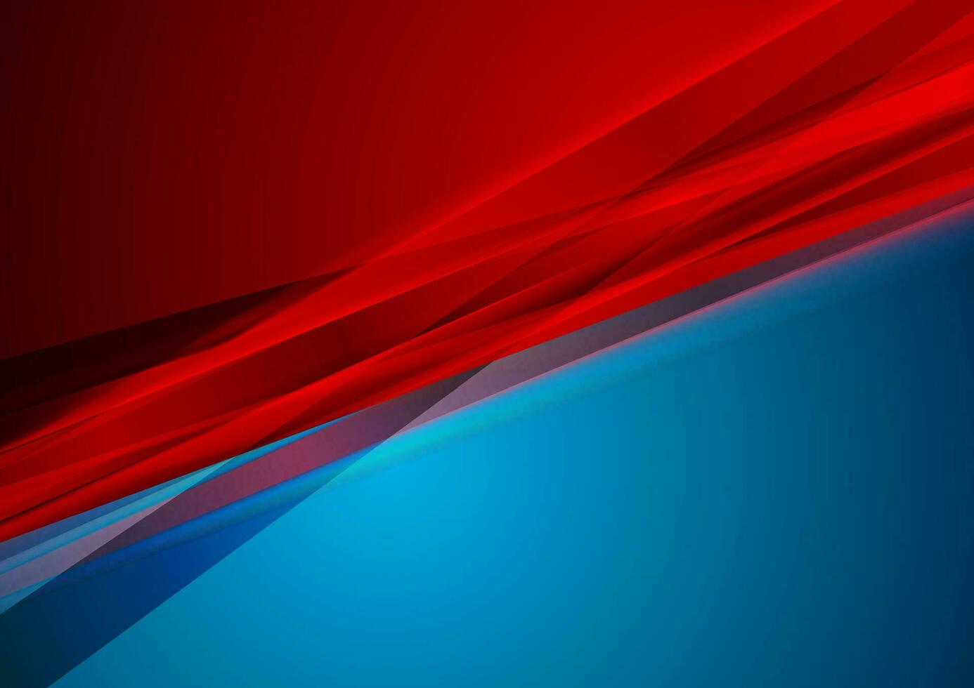 Red and blue glossy stripes abstract geometric corporate background vector