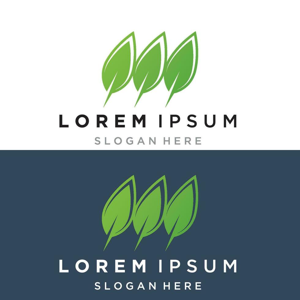 Green leaf ecology nature element vector logo