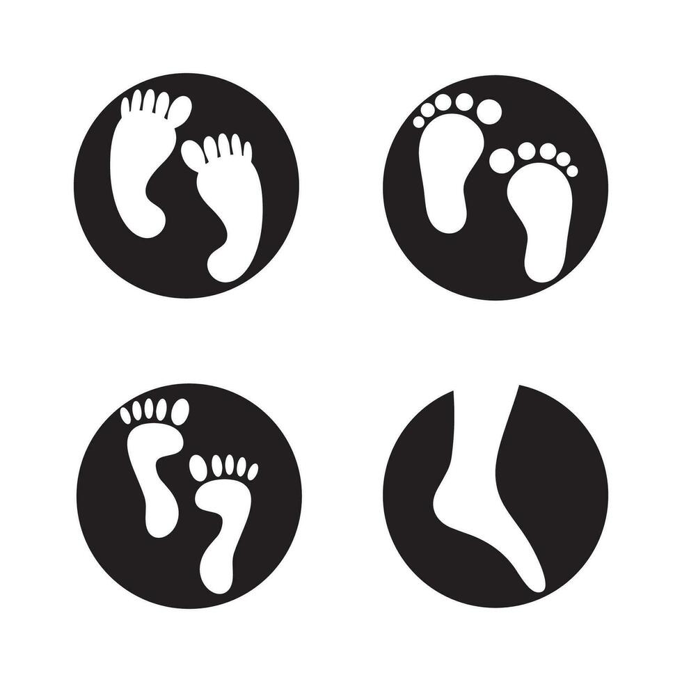 Foot and care icon logo template  Foot and ankle healthcare vector