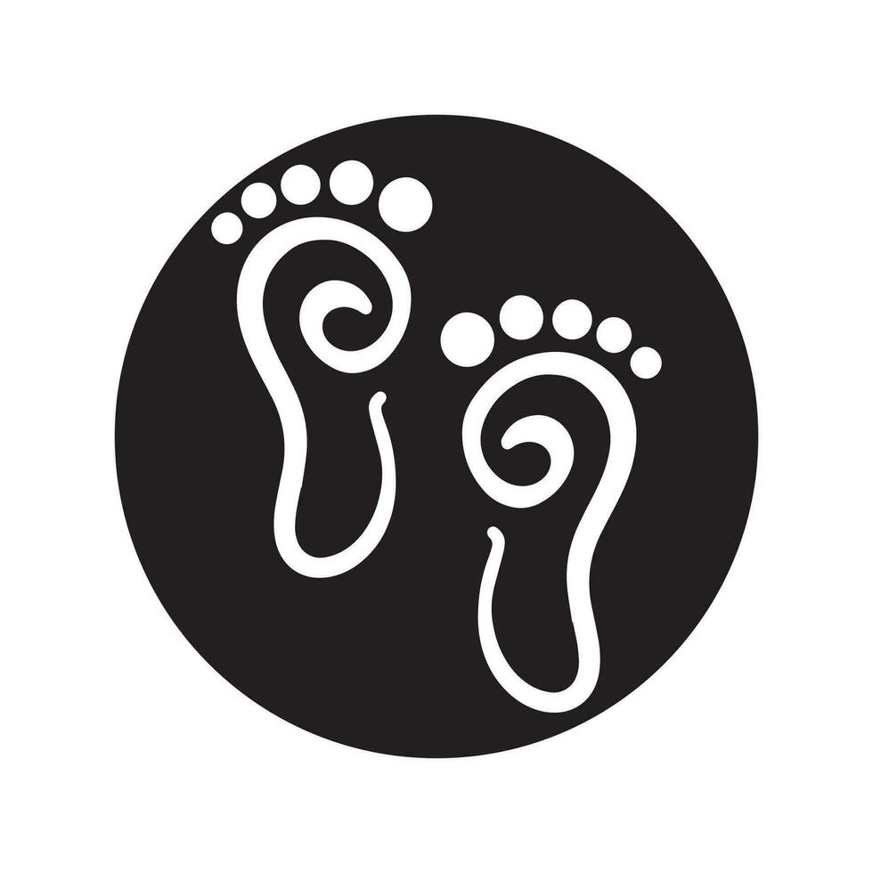 plantilla de logotipo de icono de cuidado de pies cuidado de la salud de pies y tobillos vector