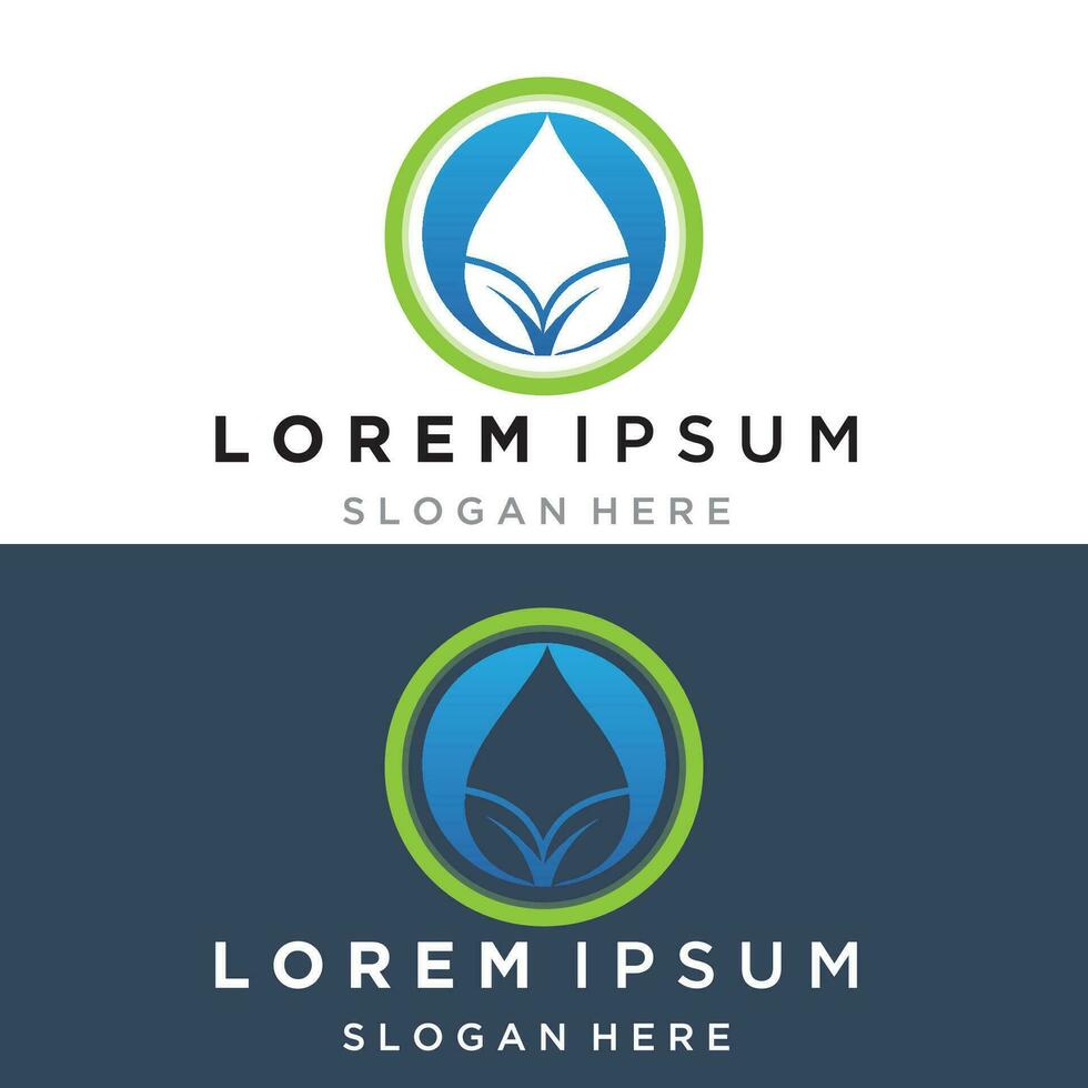 Green leaf ecology nature element vector logo