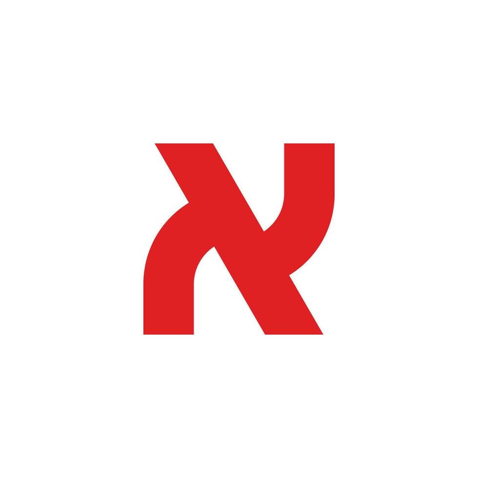 letter ny simple geometric line logo vector