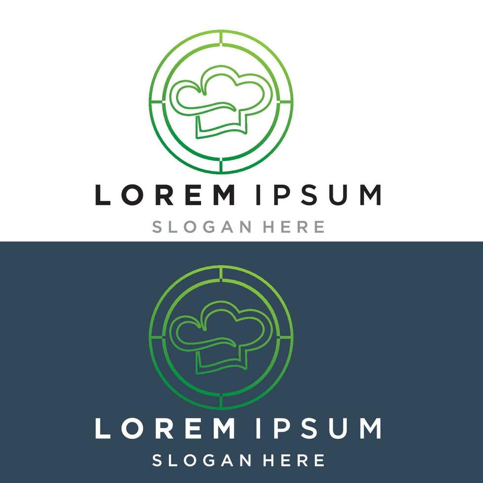 chef hat logo vector design template