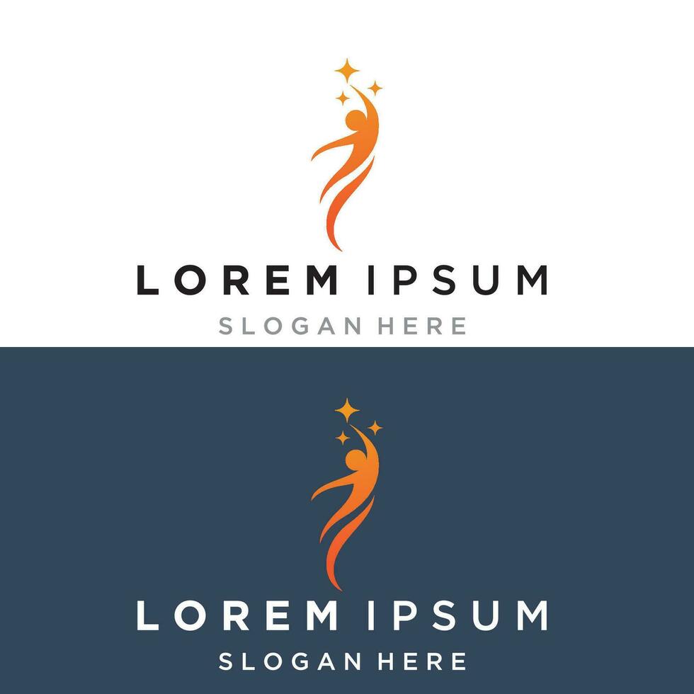 Success People star Logo Vector  Design Template