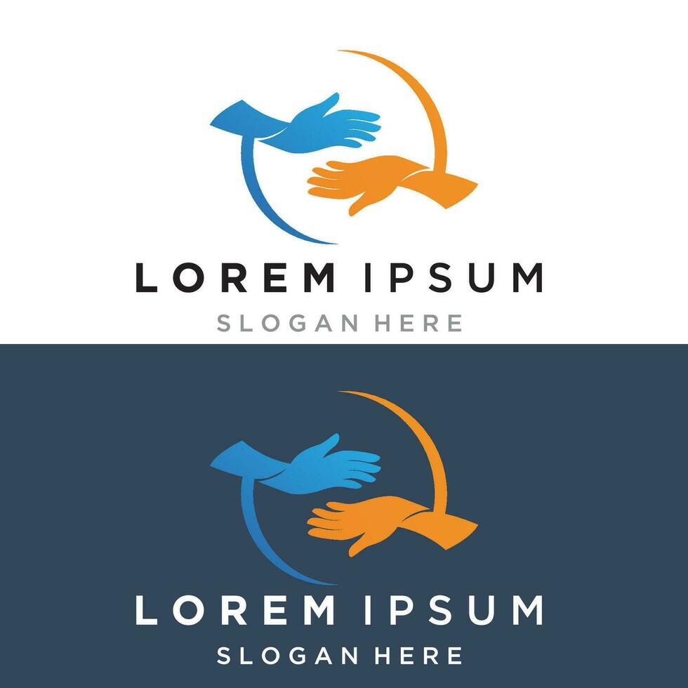 Hands hope for miracle logo vector
