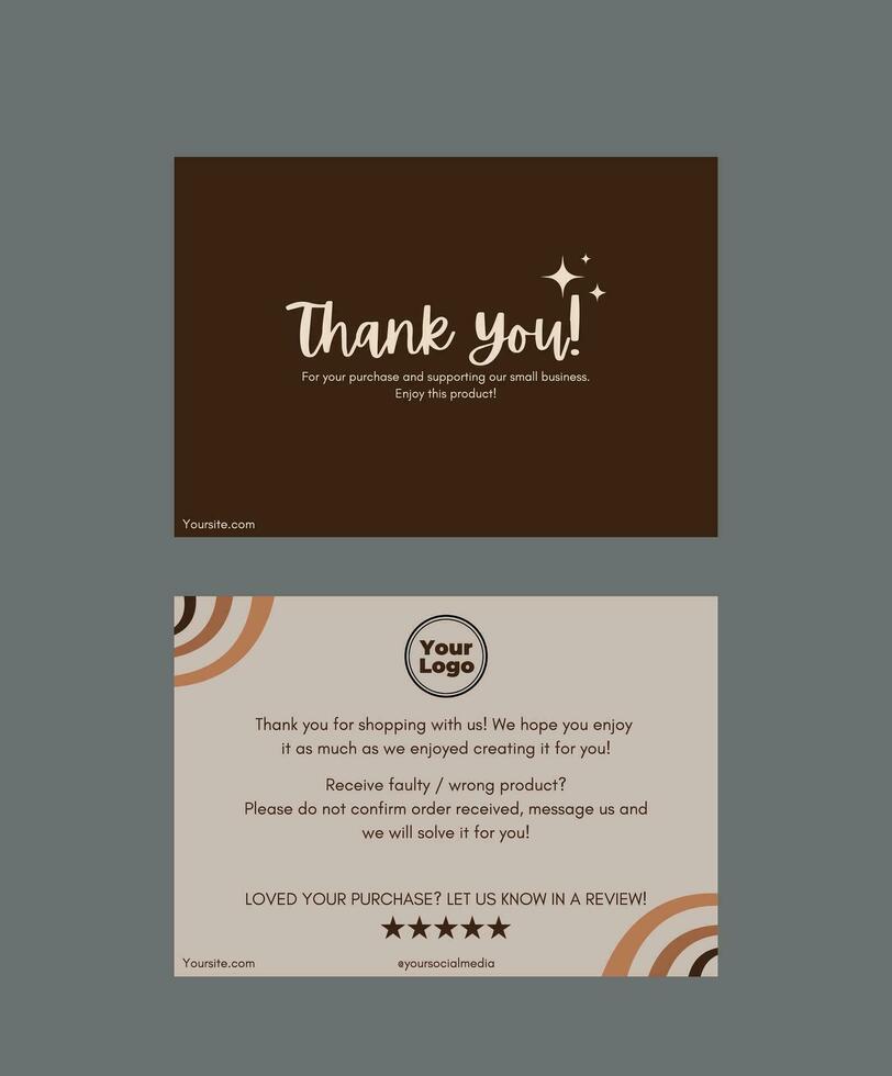 Vintage Thank You Card Template. Vintage Pattern. Retro labels and vintage card. Vector thank you label.  Business Thank You Card. Business Greetings. Greetings. Appreciation Cards.