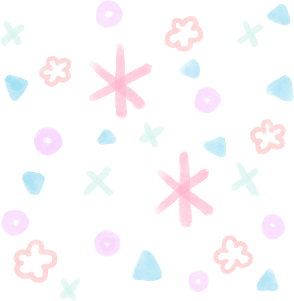 Gouache illustration pastel abstract confetti minimal cute style doodle wallpaper png