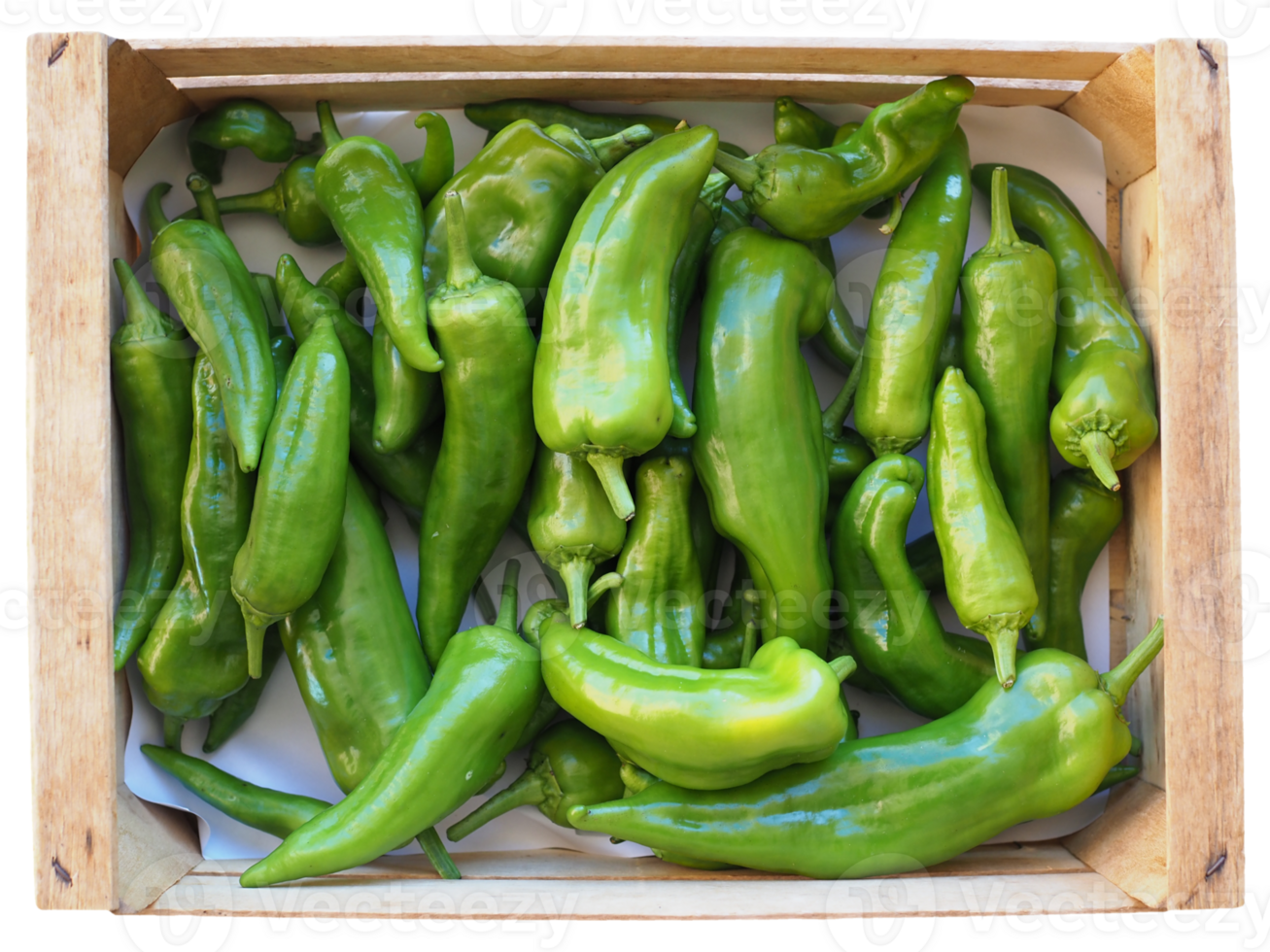 green peppers in crate transparent PNG 34971596 PNG