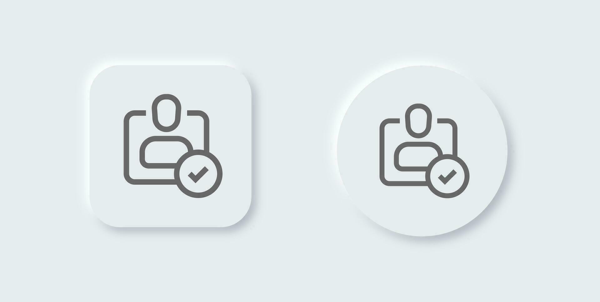 Online line icon in neomorphic design style. Account signs vector illustration.