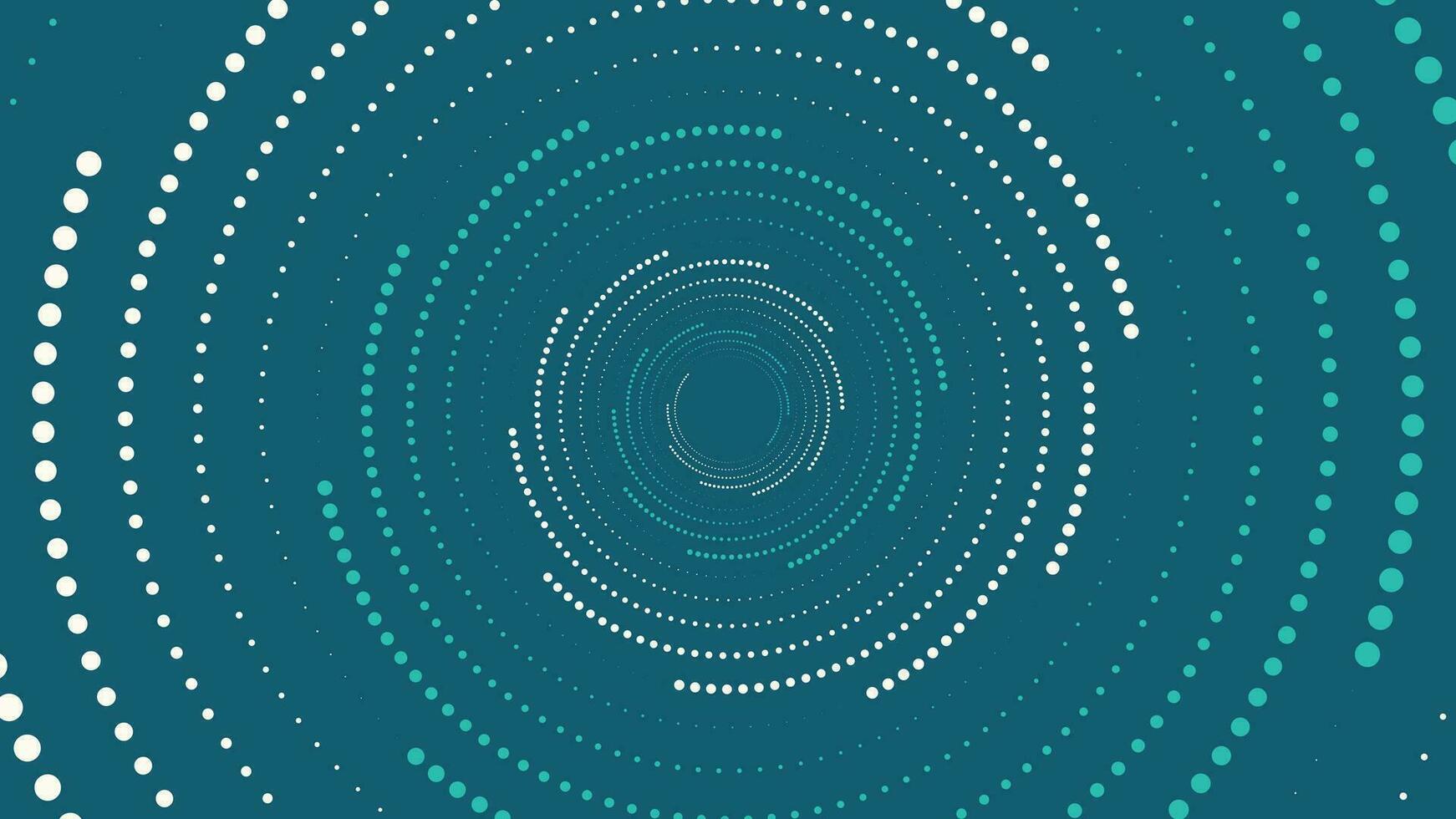 Abstarct spiral dotted spinning background in vortex style. vector