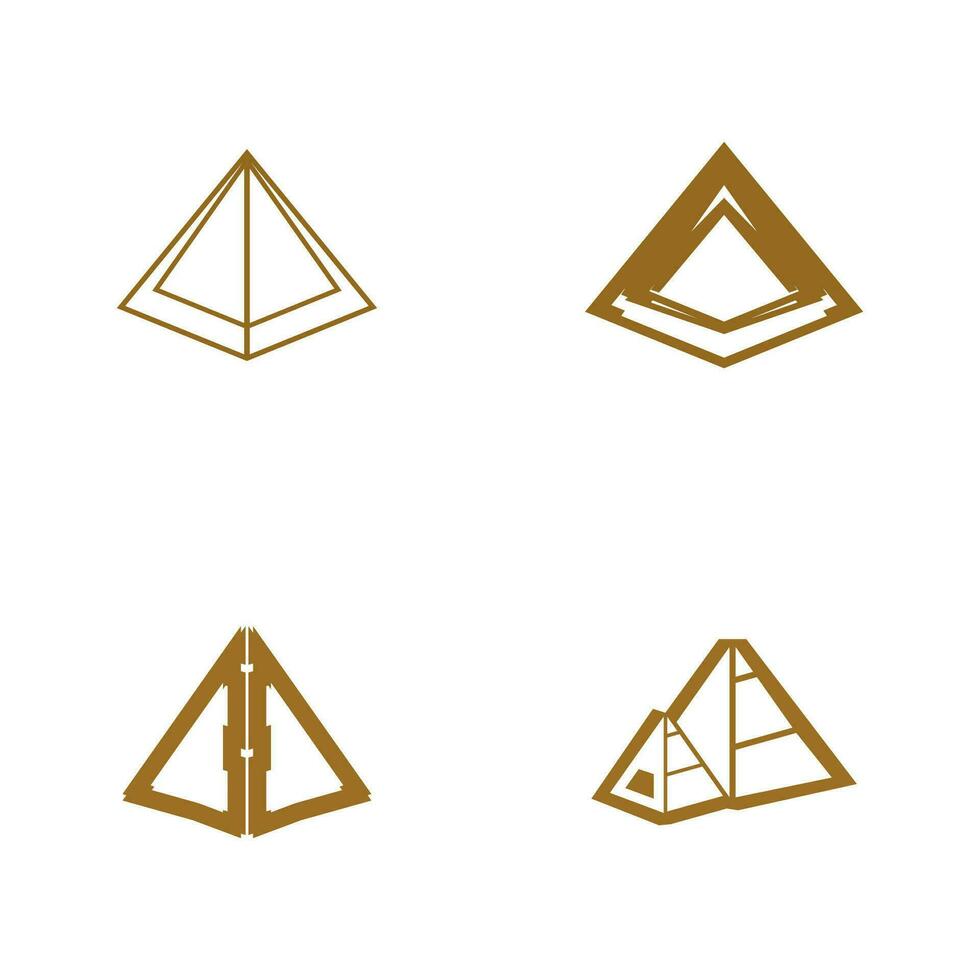 Triangle piramid icon and symbol vector template