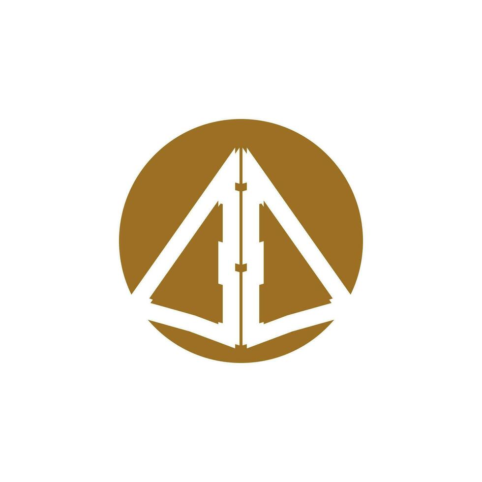 Triangle piramid icon and symbol vector template