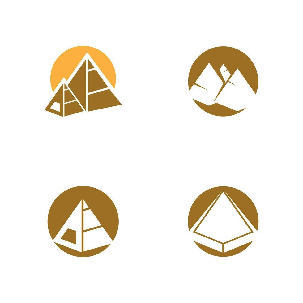 Triangle piramid icon and symbol vector template