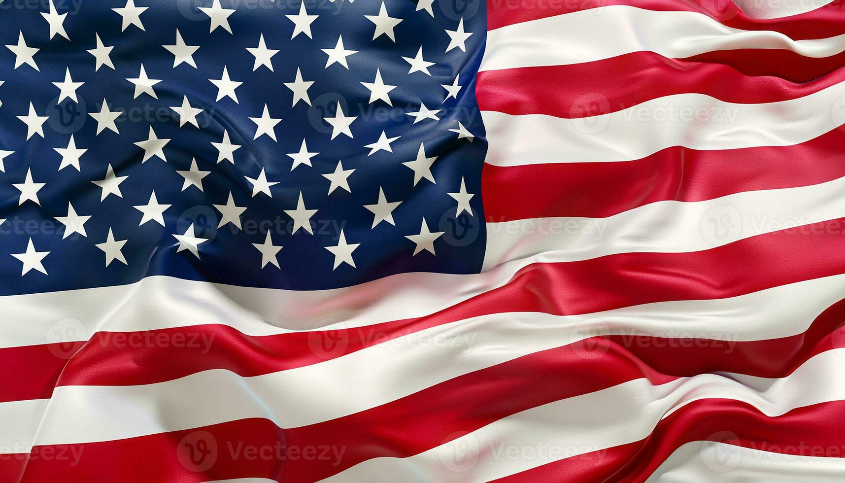 AI generated waving america flag of united state AI Generative photo