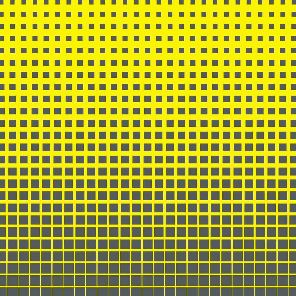 simple abstract vector grey ash color small square check wave pattern art on yellow color background