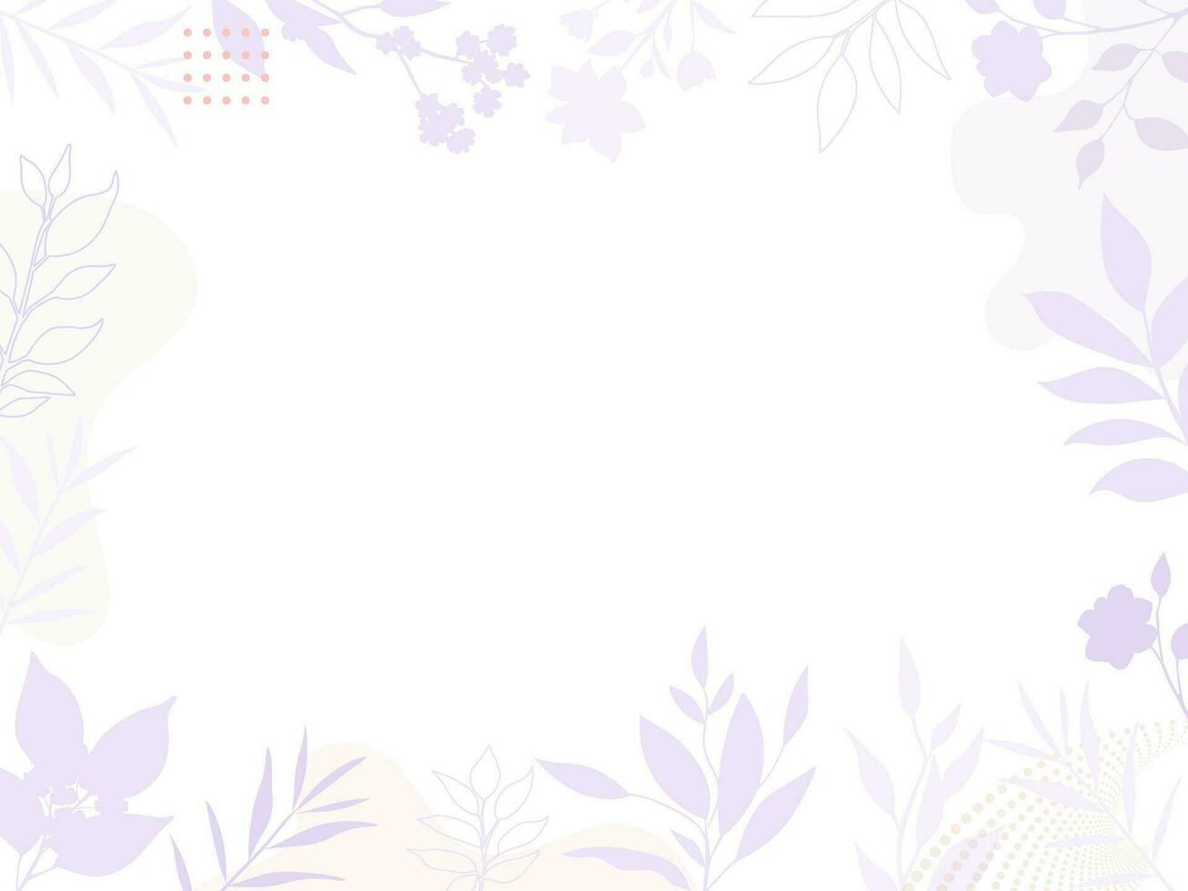 abstract template with plants and flowers, bauhaus, floral background with geometric shapes vector