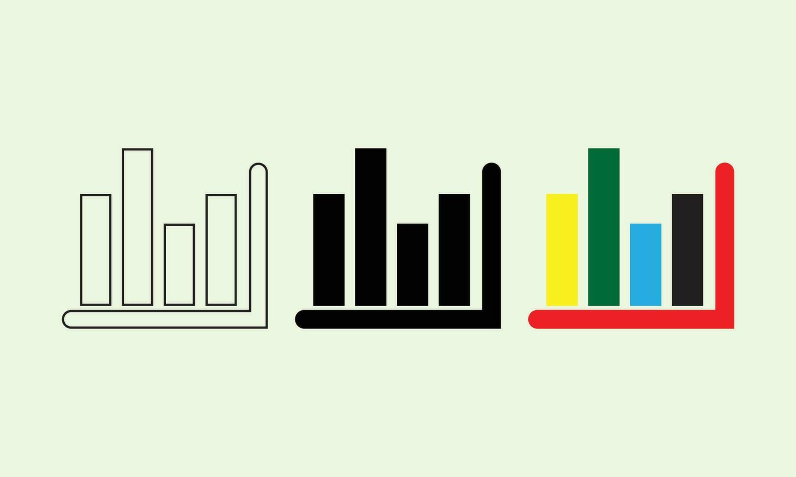 Business industry data level icon set. vector