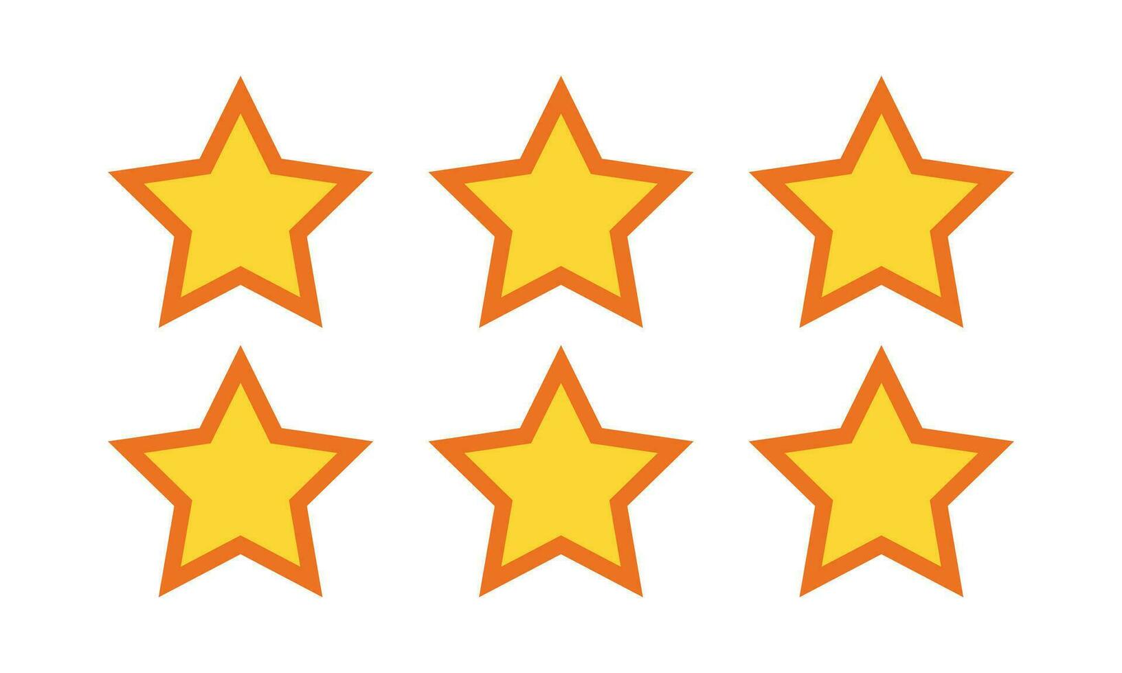 Set of favorite Gold or flat star icons for apps and websites. vector