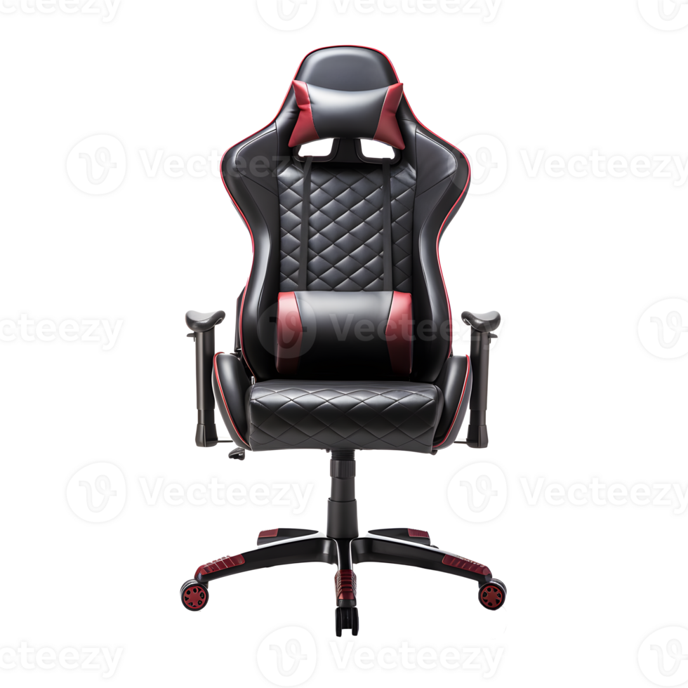 AI generated Red gaming chair PNG