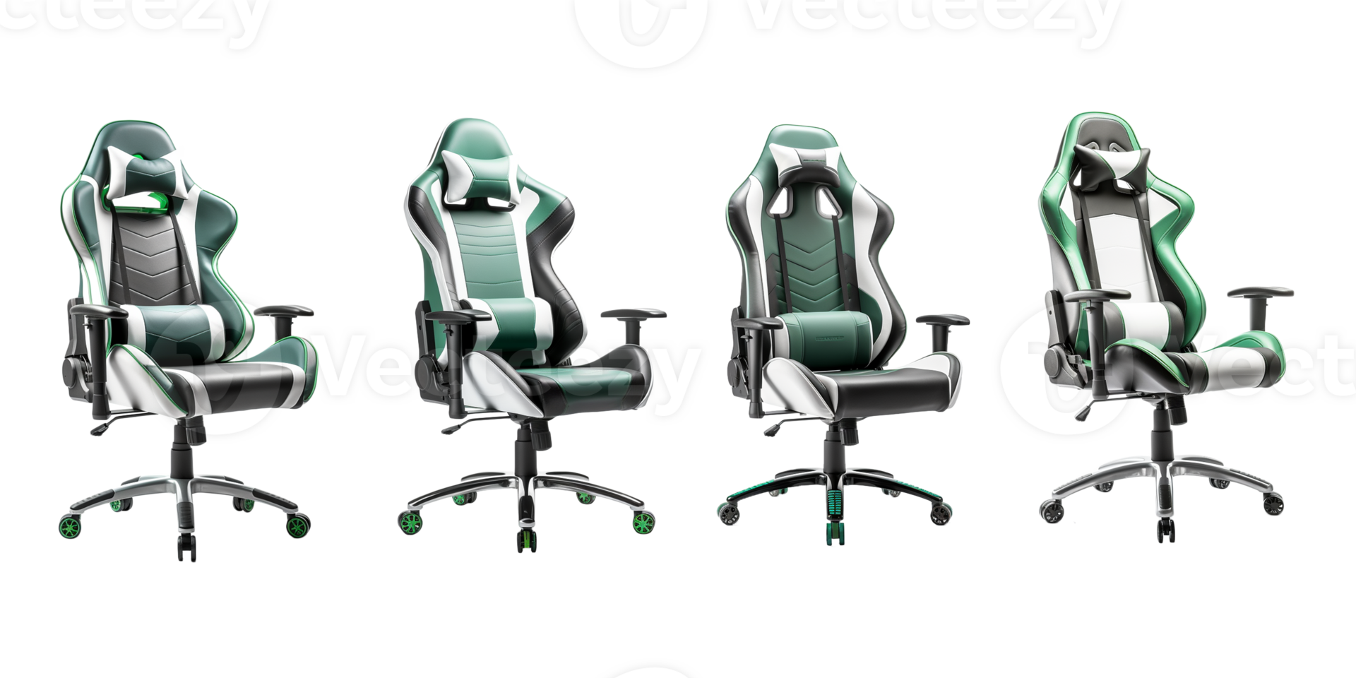 AI generated Green gaming chair PNG