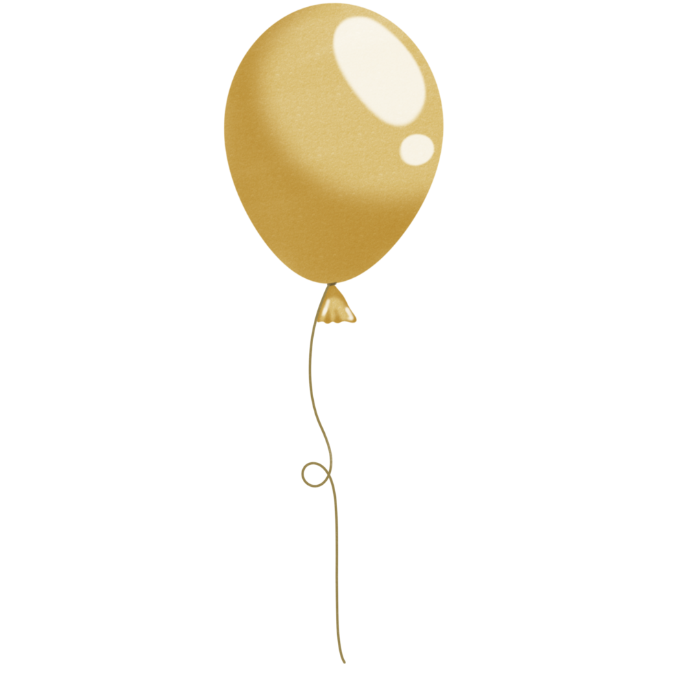 Plain gold glossy balloon isolate,png png