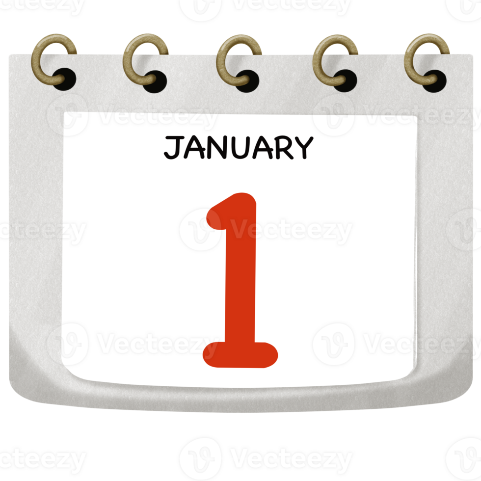 January 1st calender transparent background png