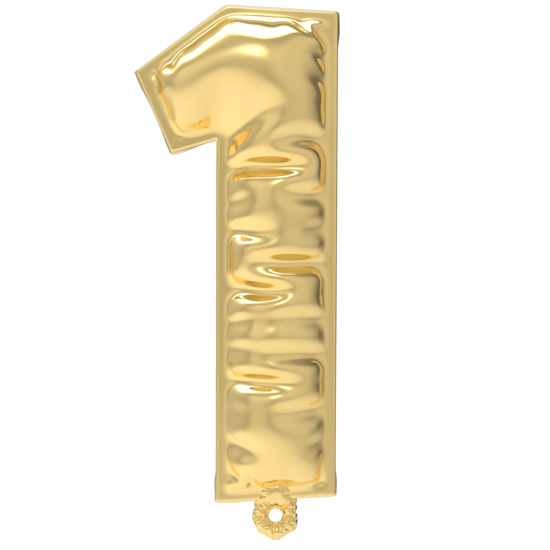 Balloon 1 Number Gold 34973065 PNG