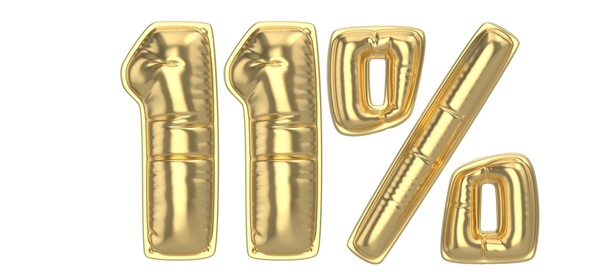 11 Percent Gold 3D Number 34973095 PNG 11-percent-gold-3d-number-34973095-png