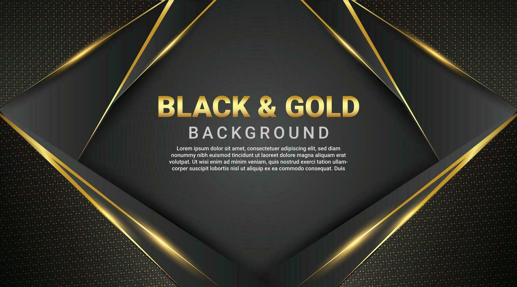 antecedentes oscuro negro y oro concesión nominación lujo sitio web modelo vector