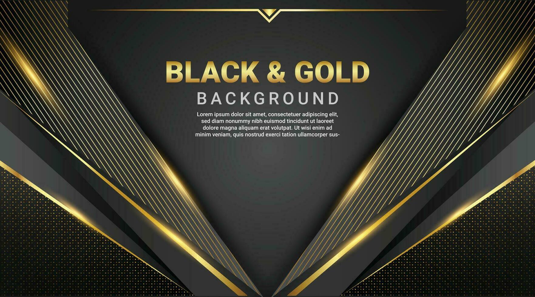 background dark black and gold awarding nomination luxury website template 2 vector