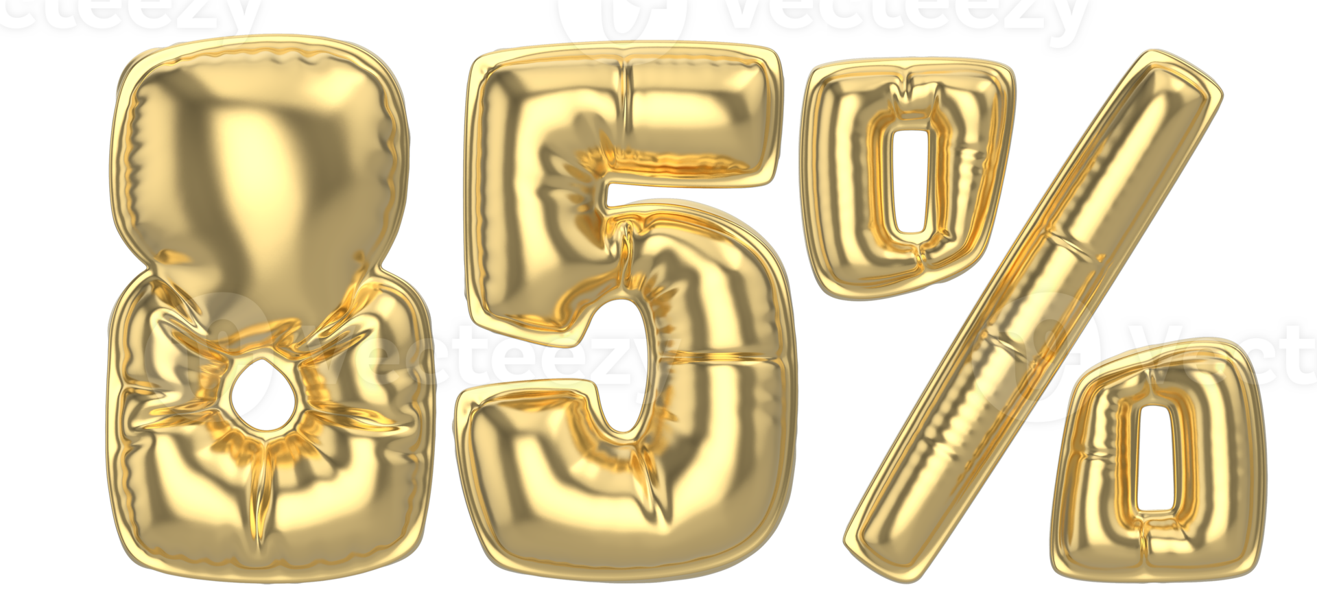85-percent-gold-3d-number-34973620-png