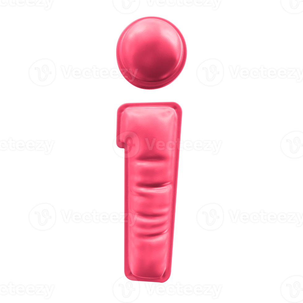 I Font Green Balloon 3D Render png