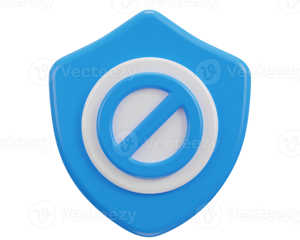 shield with security block user ban icon png