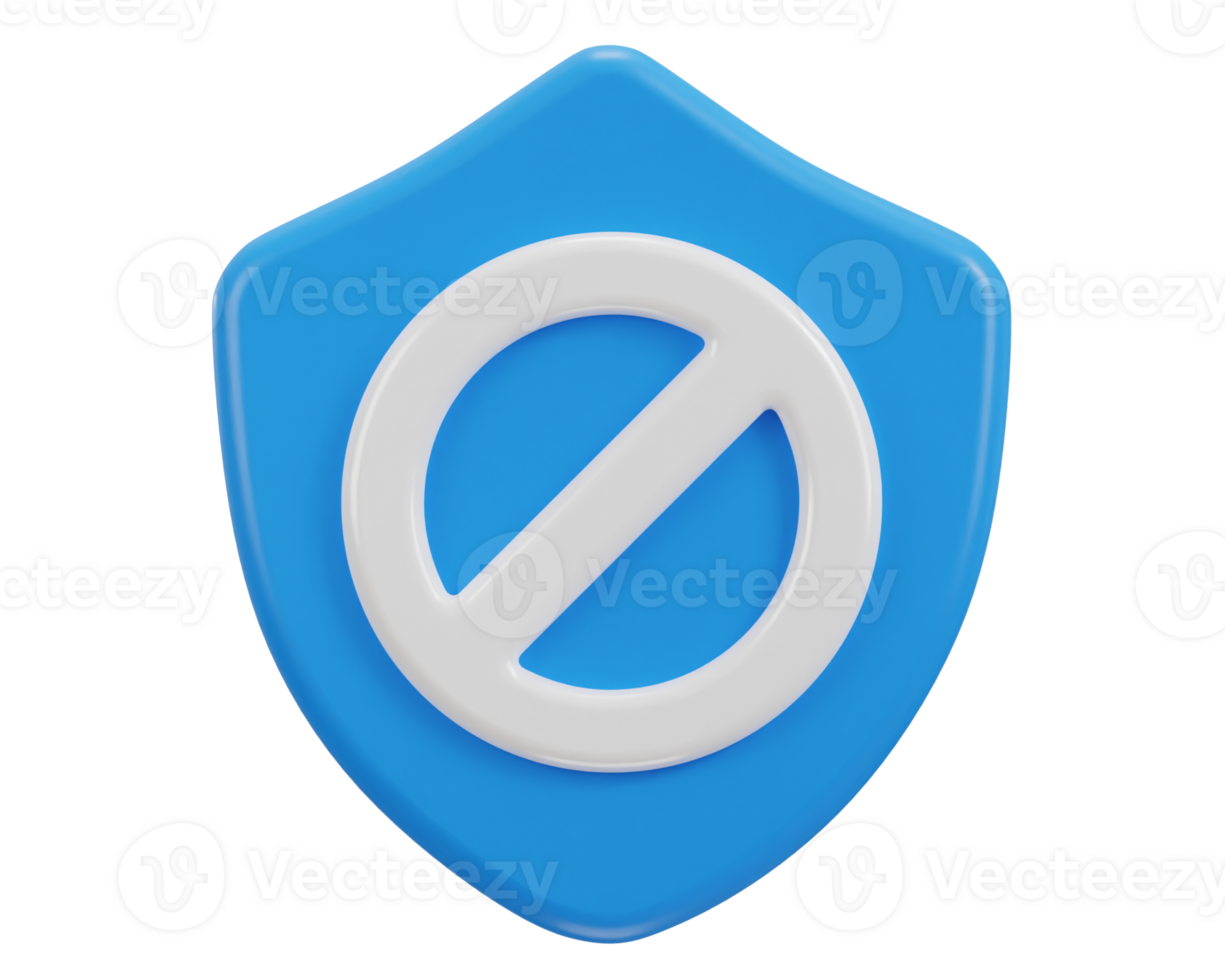shield with security block user ban icon png