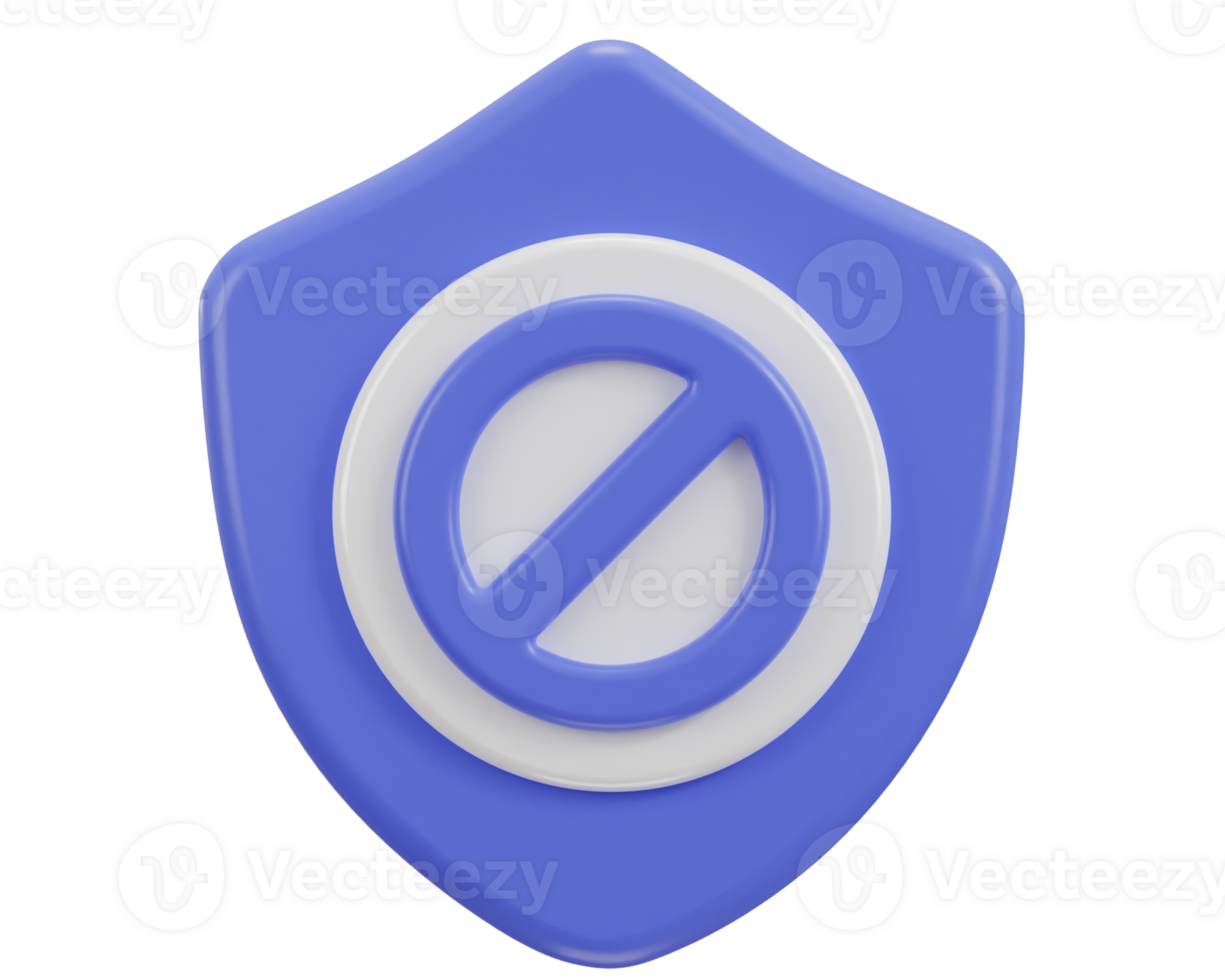 shield with security block user ban icon png