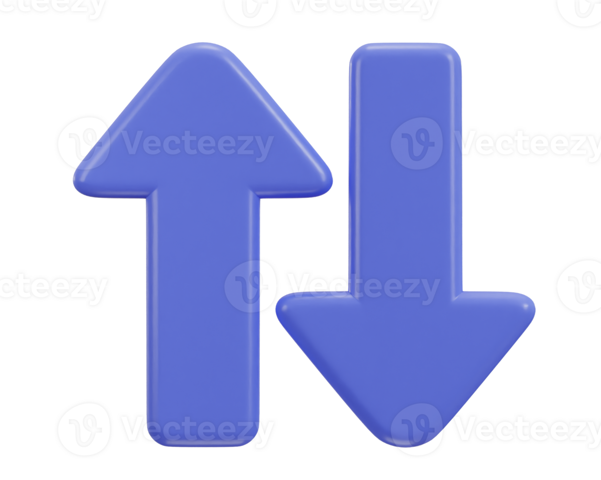 3d up and down arrow icon png