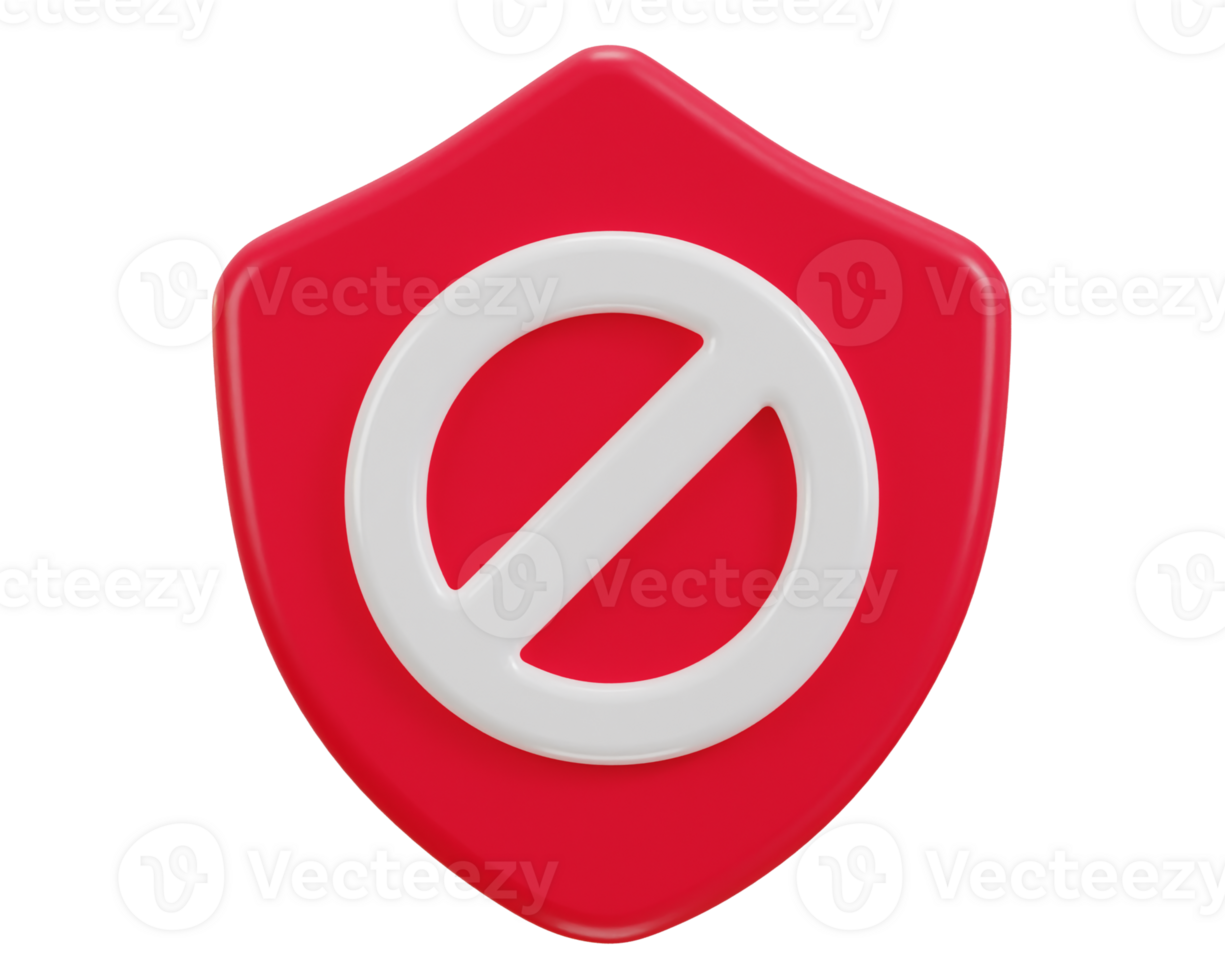 shield with security block user ban icon png
