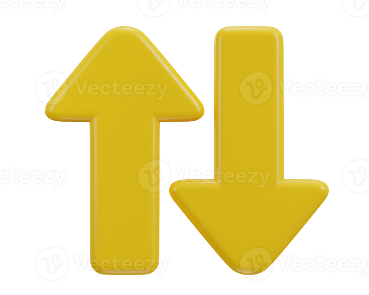 3d up and down arrow icon png
